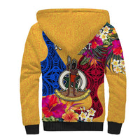 Personalised Torba Day Sherpa Hoodie Proud To Be A Ni-Van Beauty Pacific Flower LT03 - Polynesian Pride