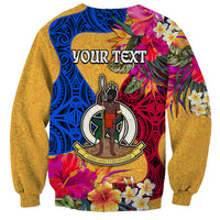 Personalised Torba Day Sweatshirt Proud To Be A Ni-Van Beauty Pacific Flower LT03 - Polynesian Pride