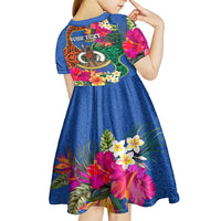 Personalised Tafea Day Kid Short Sleeve Dress Proud To Be A Ni-Van Beauty Pacific Flower LT03 - Polynesian Pride