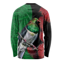 New Zealand Kereru And Pohutukawa Long Sleeve Shirt Maori Tribal Tattoo