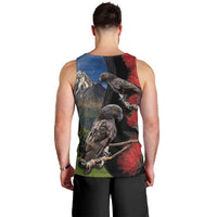 New Zealand Kea And Pohutukawa Men Tank Top With The Mountain Landscape