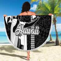 Hawaii Molokai Island Beach Blanket Hawaiian King and Kakau Symbols Abstract Shoulder Tattoo LT03 - Wonder Print Shop