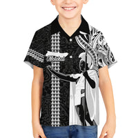 Hawaii Molokai Island Hawaiian Shirt Hawaiian King and Kakau Symbols Abstract Shoulder Tattoo LT03 - Polynesian Pride