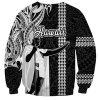 Hawaii Molokai Island Sweatshirt Hawaiian King and Kakau Symbols Abstract Shoulder Tattoo LT03 - Polynesian Pride