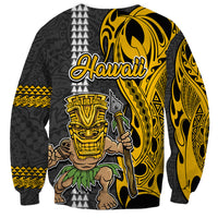 Hawaii Niihau Island Sweatshirt Hawaiian Warrior and Kakau Symbols Abstract Tattoo LT03 - Polynesian Pride