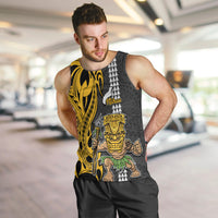 Custom Hawaii Niihau Island Men Tank Top Hawaiian Warrior and Kakau Symbols Abstract Tattoo LT03 - Polynesian Pride