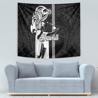 Hawaii Niihau Island Tapestry Hawaiian King and Kakau Symbols Abstract Shoulder Tattoo LT03 - Polynesian Pride