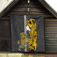 Hawaii Oahu Island Quilt Hawaiian Warrior and Kakau Symbols Abstract Tattoo LT03 - Polynesian Pride