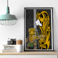 Custom Hawaii Oahu Island Canvas Wall Art Hawaiian Warrior and Kakau Symbols Abstract Tattoo LT03 - Polynesian Pride