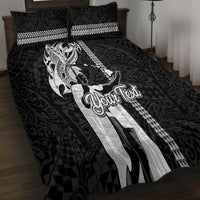 Custom Hawaii Oahu Island Quilt Bed Set Hawaiian King and Kakau Symbols Abstract Shoulder Tattoo LT03 - Polynesian Pride