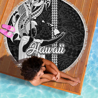 Hawaii Kahoolawe Island Beach Blanket Hawaiian King and Kakau Symbols Abstract Shoulder Tattoo LT03 - Wonder Print Shop