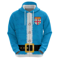 Fiji Merry Christmas Hoodie Santa Suit Style With Tapa Tribal Pattern LT03 - Polynesian Pride
