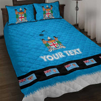 Fiji Merry Christmas Quilt Bed Set Santa Suit Style With Tapa Tribal Pattern LT03 Blue - Polynesian Pride
