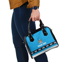 Fiji Merry Christmas Shoulder Handbag Santa Suit Style With Tapa Tribal Pattern LT03 - Polynesian Pride