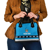 Fiji Merry Christmas Shoulder Handbag Santa Suit Style With Tapa Tribal Pattern LT03 - Polynesian Pride