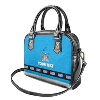 Fiji Merry Christmas Shoulder Handbag Santa Suit Style With Tapa Tribal Pattern LT03 - Polynesian Pride