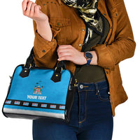 Fiji Merry Christmas Shoulder Handbag Santa Suit Style With Tapa Tribal Pattern LT03 - Polynesian Pride