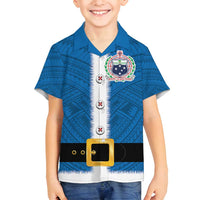 Samoa Merry Christmas Family Matching Puletasi and Hawaiian Shirt Santa Suit Style With Tatau Tattoo Pattern