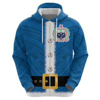 Samoa Merry Christmas Hoodie Santa Suit Style With Tatau Tattoo Pattern LT03 - Polynesian Pride