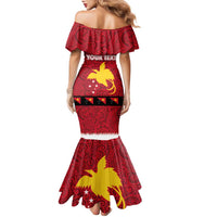 Papua New Guinea Merry Christmas Family Matching Mermaid Dress and Hawaiian Shirt Santa Suit Style With Melanesian Pattern
