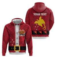 Papua New Guinea Merry Christmas Hoodie Santa Suit Style With Melanesian Pattern LT03 - Polynesian Pride