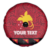 Papua New Guinea Merry Christmas Spare Tire Cover Santa Suit Style With Melanesian Pattern