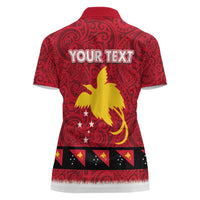Papua New Guinea Merry Christmas Women Polo Shirt Santa Suit Style With Melanesian Pattern LT03 - Polynesian Pride