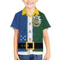 Solomon Islands Merry Christmas Family Matching Long Sleeve Bodycon Dress and Hawaiian Shirt Santa Suit Style With Melanesian Pattern