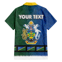 Solomon Islands Merry Christmas Family Matching Off Shoulder Maxi Dress and Hawaiian Shirt Santa Suit Style With Melanesian Pattern