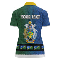 Solomon Islands Merry Christmas Women Polo Shirt Santa Suit Style With Melanesian Pattern LT03 - Polynesian Pride