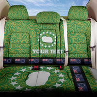 Cook Islands Merry Christmas Back Car Seat Cover Santa Suit Style With Polynesian Pattern LT03 One Size Green - Polynesian Pride