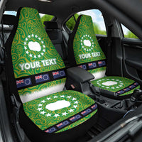Cook Islands Merry Christmas Car Seat Cover Santa Suit Style With Polynesian Pattern LT03 One Size Green - Polynesian Pride
