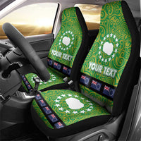 Cook Islands Merry Christmas Car Seat Cover Santa Suit Style With Polynesian Pattern LT03 - Polynesian Pride