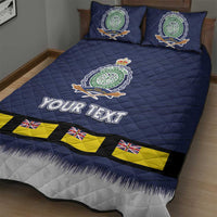 Niue Merry Christmas Quilt Bed Set Santa Suit Style With Hiapo Pattern