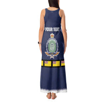 Niue Merry Christmas Tank Maxi Dress Santa Suit Style With Hiapo Pattern