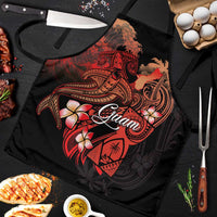 Guam Tribal Chamorro Apron Polynesian Shark with Plumeria and Sea Vibe - Polynesian Pride