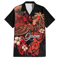 Guam Tribal Chamorro Family Matching Puletasi and Hawaiian Shirt Polynesian Shark with Plumeria and Sea Vibe - Polynesian Pride