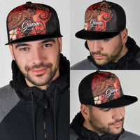 Guam Tribal Chamorro Mesh Trucker Cap Polynesian Shark with Plumeria and Sea Vibe LT03 - Polynesian Pride