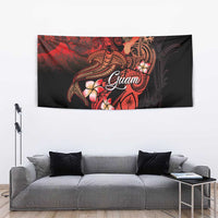 Guam Tribal Chamorro Tapestry Polynesian Shark with Plumeria and Sea Vibe - Polynesian Pride