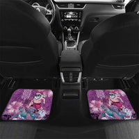 Hawaii Mele Kalikimaka Car Mats Funny Santa with Tribal Tattoos Kakau Purple Color - Polynesian Pride