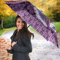 Hawaii Mele Kalikimaka Umbrella Funny Santa with Tribal Tattoos Kakau Purple Color - Polynesian Pride