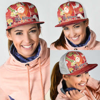 Hawaii Santa Mele Kalikimaka Mesh Trucker Cap Tropical Puakenikeni Lei with Polynesian Tribal Pattern LT03 - Polynesian Pride