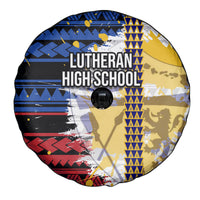 Hawaii Lutheran High School Spare Tire Cover Kakau Pattern Splash Style LT03 - Polynesian Pride