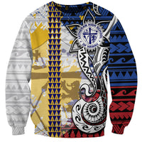 Hawaii Lutheran High School Sweatshirt Kakau Pattern Splash Style LT03 Unisex Red - Polynesian Pride