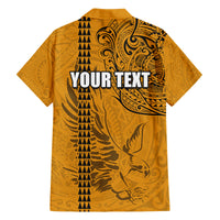 Nanakuli High and Intermediate School Family Matching Off Shoulder Short Dress and Hawaiian Shirt Tribal Kakau Pattern LT03 - Polynesian Pride