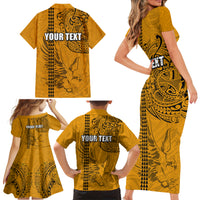 Nanakuli High and Intermediate School Family Matching Short Sleeve Bodycon Dress and Hawaiian Shirt Tribal Kakau Pattern LT03 - Polynesian Pride
