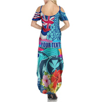 Hawaii Race For Whales Family Matching Summer Maxi Dress and Hawaiian Shirt Flag and Polynesian Hibiscus LT03 - Polynesian Pride