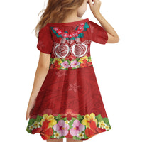 Polynesian Valentine Day Family Matching Off Shoulder Long Sleeve Dress and Hawaiian Shirt Love Couple Turtle Maori Hibiscus Red Style LT03 - Polynesian Pride