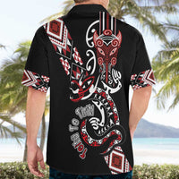 Aotearoa Toitu Te Tiriti-Honour the Treaty Hawaiian Shirt Maori Taniwha Haka with Taniko and Tukutuku
