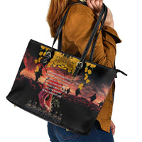 Australia ANZAC Day Leather Tote Bag Forever in My Thoughts
